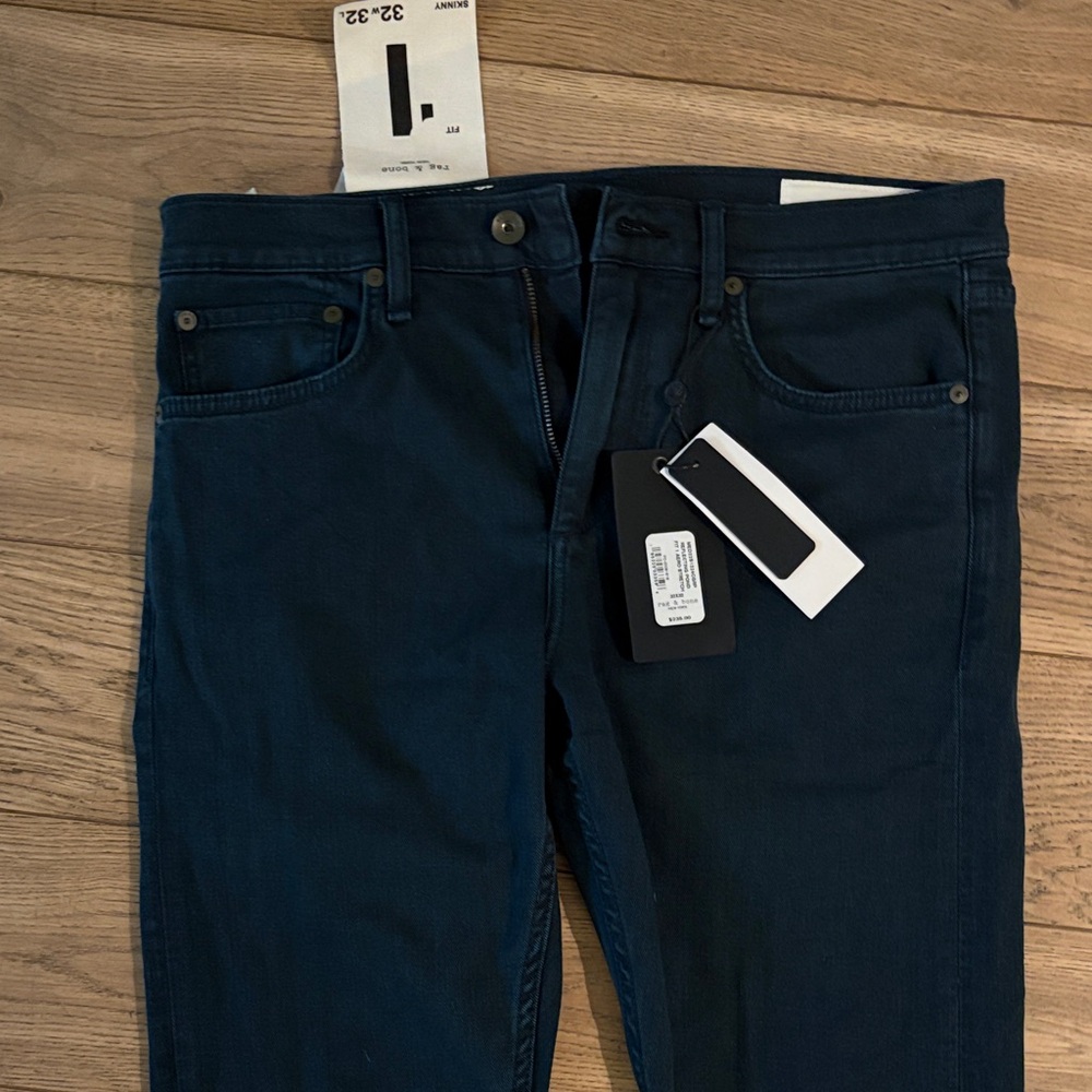 rag & bone Dark Blue Slim Fit Jeans